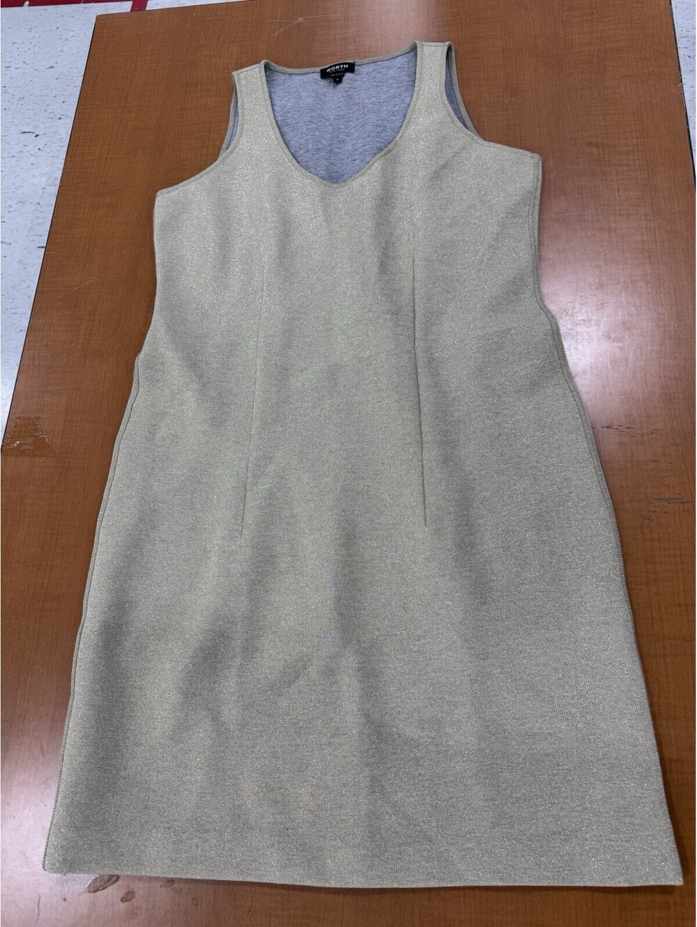 Worth Gold Knit Dress T Shirt Dress Sz 6 Or S Stretchy